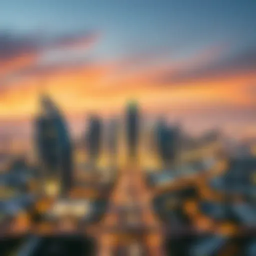 Skyline of 29 Boulevard, Dubai Stunning view of 29 Boulevard skyline