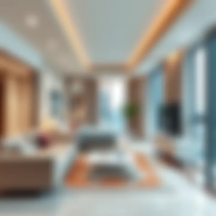 Modern apartment interiors showcasing diverse housing types