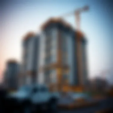 Construction of Abdulla Building Construction phase of Abdulla Building showcasing modern techniques