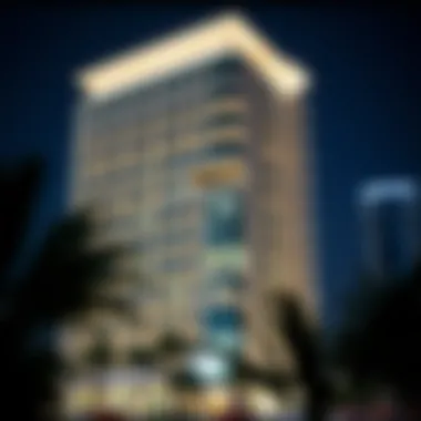 Night View of Abdulla Building Night illumination of Abdulla Building highlighting its design
