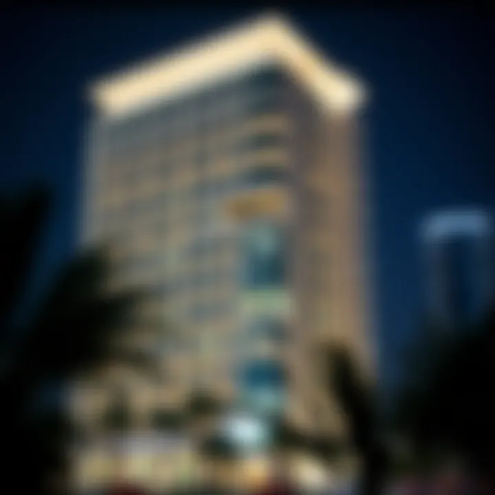 Night View of Abdulla Building Night illumination of Abdulla Building highlighting its design