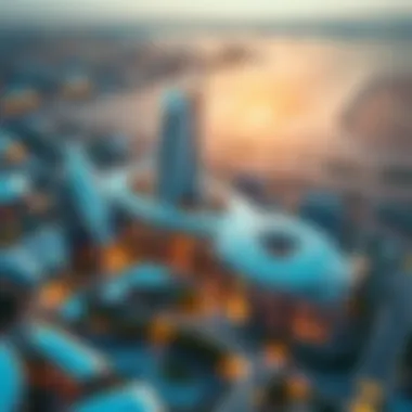 Aerial view of Academy City Dubai showcasing innovative architecture