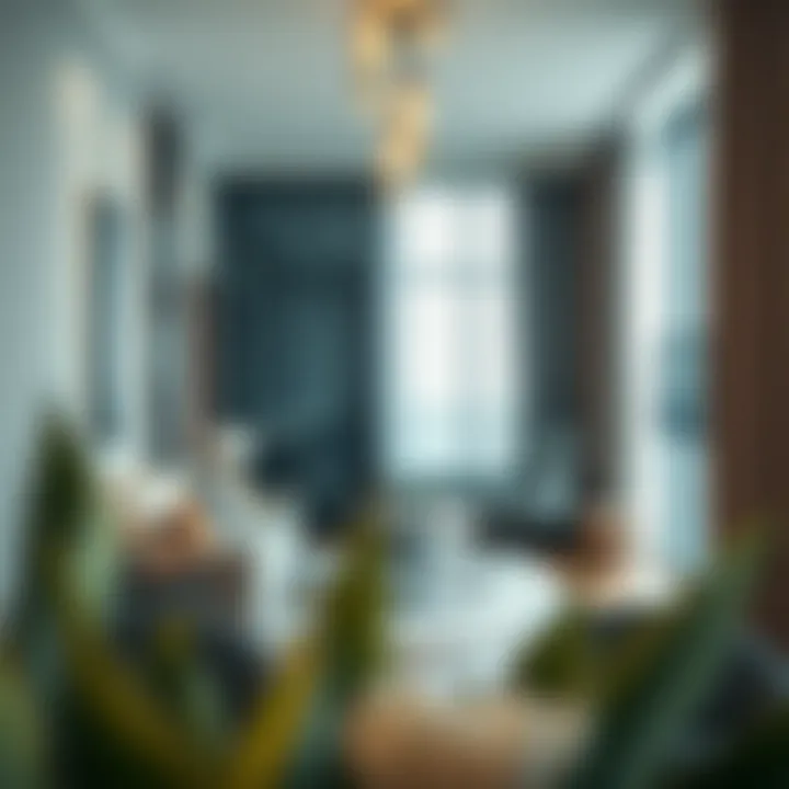 Interior of a luxurious apartment in Addax Tower showcasing modern amenities.