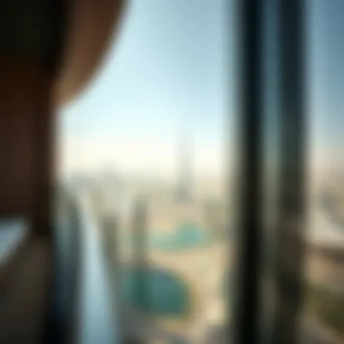 Panoramic view of Abu Dhabi from the terrace of Addax Tower.