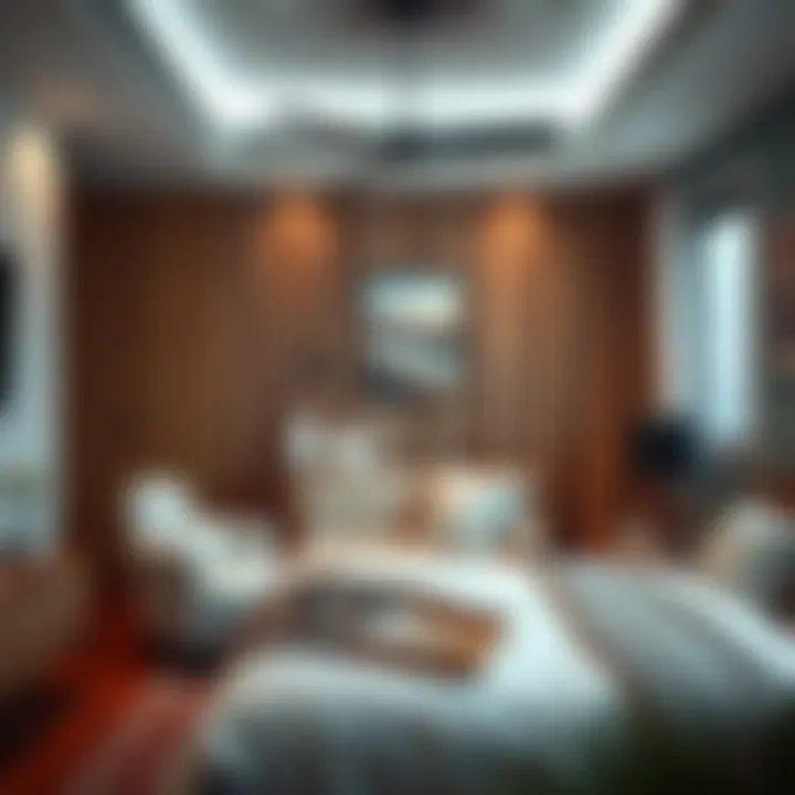 Cozy living area with amenities in bed space