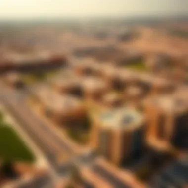 Aerial View of Real Estate Developments in Al Ansari Muffsah Aerial shot of Al Ansari Muffsah highlighting real estate developments