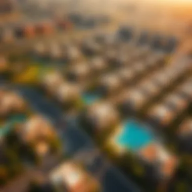 Aerial view of the surrounding community of Al Khail Gate Studio