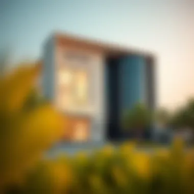 Architectural view of Al Khail Gate Studio showcasing its modern design