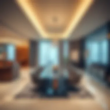 Functional and Aesthetic Interior of Al Saqr Business Tower Interior office space within Al Saqr Business Tower, highlighting design and functionality