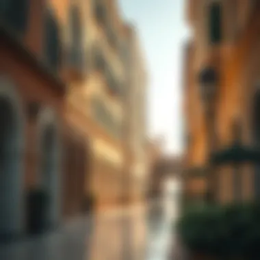 Architectural Details of Al Seef Architectural details of Al Seef's buildings reflecting Dubai's heritage and contemporary style