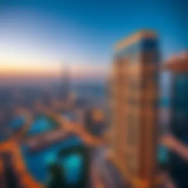 Aerial view of Al Shamsi Building in the context of Dubai's skyline