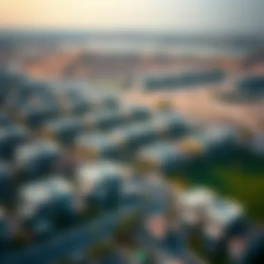 Aerial View of Al Thuriah's Residential Landscape Aerial view of Al Thuriah showcasing residential properties