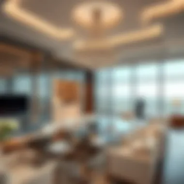 An interior shot highlighting the elegant design and state-of-the-art amenities within the API Trio Office Tower