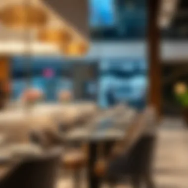 Elegant dining experience within the mall