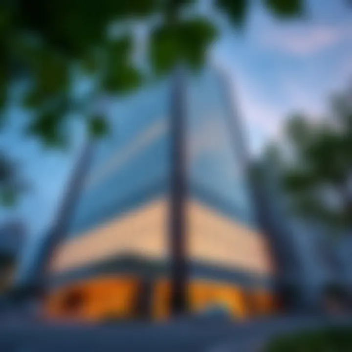 A stunning view of Aspin Commercial Tower's facade highlighting its architectural design