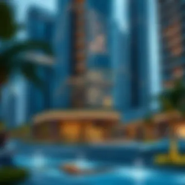 A detailed architectural rendering of Aspin Tower highlighting its modern design elements