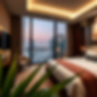 Elegant guest room with stunning views of Media City