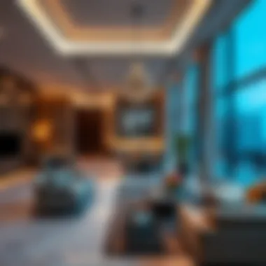 Luxury Interior Design of برج الصفا Interior design elements of برج الصفا reflecting luxury living