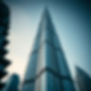 Facade of Burj Khalifa Architectural details of Burj Khalifa's facade