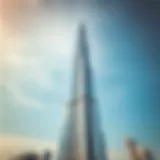 Burj Khalifa Against the Skyline The majestic Burj Khalifa reaching into the sky