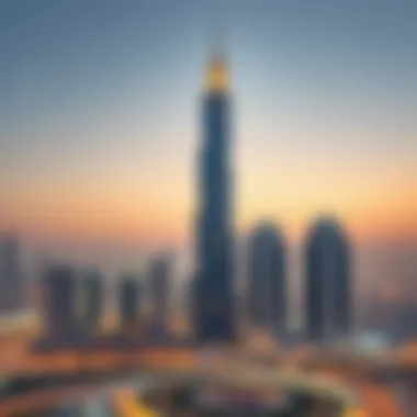 Burlington Tower against Dubai's skyline Skyline view showcasing Burlington Tower