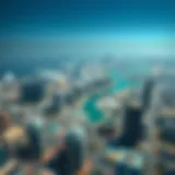 Aerial Overview of Business Bay's Urban Landscape Aerial view of Business Bay showcasing its skyline and urban layout