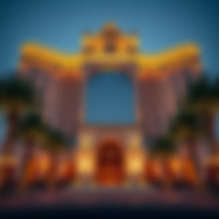 The Stunning Façade of Caesars Palace Dubai Luxurious façade of Caesars Palace Dubai