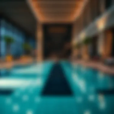 Luxurious amenities available at Choithrams Park Gate Residence, including a swimming pool and fitness center