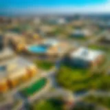 Aerial view of Choueifat Khalifa City showcasing residential and educational facilities