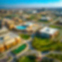 Aerial view of Choueifat Khalifa City showcasing residential and educational facilities