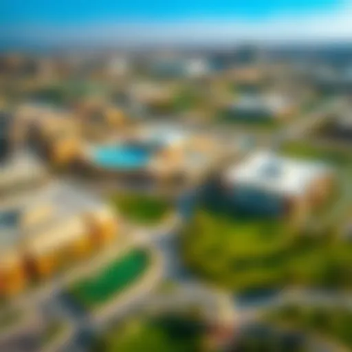 Aerial view of Choueifat Khalifa City showcasing residential and educational facilities