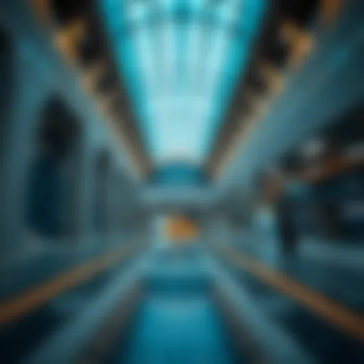 Architectural design of Al Muraqqabat Metro Station showcasing its modern aesthetics