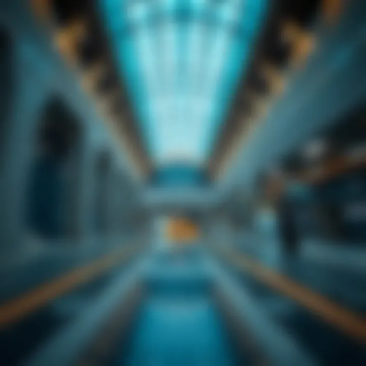 Architectural design of Al Muraqqabat Metro Station showcasing its modern aesthetics