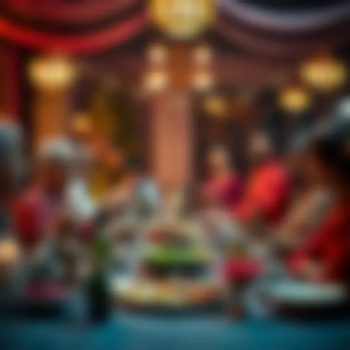 Cultural Diversity in Iftar Celebrations An inviting Iftar gathering with diverse cultural cuisines