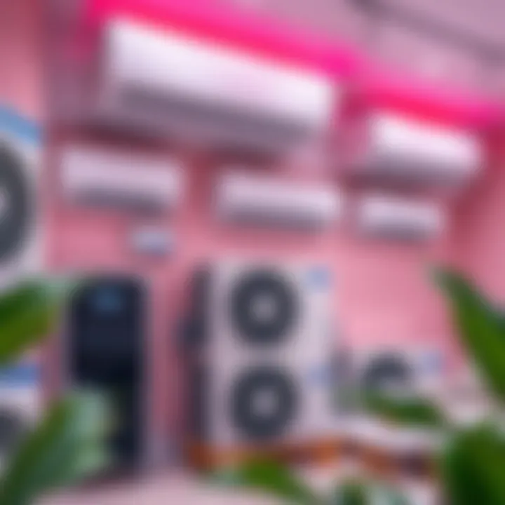 Luxury Air Conditioning Units in Dubai Luxury air conditioning units in a Dubai showroom