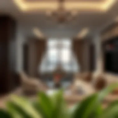 Luxurious apartment interior featuring contemporary design