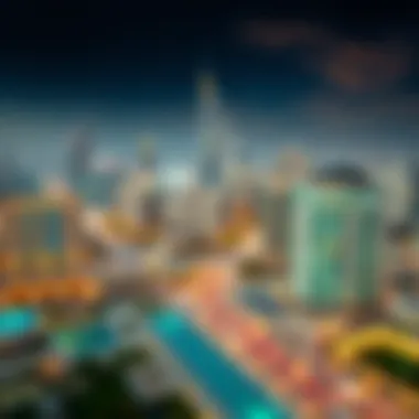 A map of Dubai highlighting key residential areas