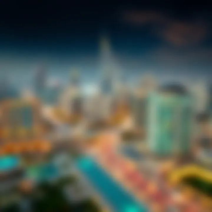 A map of Dubai highlighting key residential areas