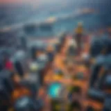 Aerial view of Dubai's skyline showcasing luxury real estate