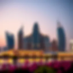 Luxury hotel skyline in Dubai