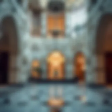 Architectural Details of a Luxurious Dubai Property Close-up of architectural details in a luxurious Dubai property