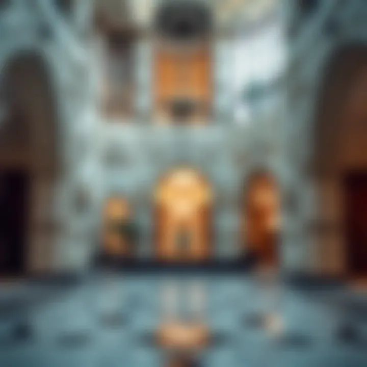 Architectural Details of a Luxurious Dubai Property Close-up of architectural details in a luxurious Dubai property