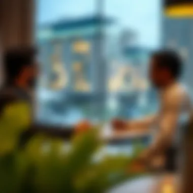 Real Estate Negotiation Meeting in Dubai Business meeting showcasing real estate negotiations in Dubai