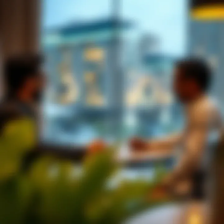 Real Estate Negotiation Meeting in Dubai Business meeting showcasing real estate negotiations in Dubai