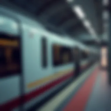 Metro train in Dubai representing transportation costs