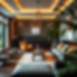 Luxurious living space designed for guests