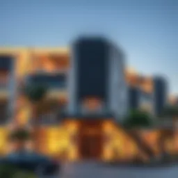 Stunning architectural view of Creekside 18 highlighting its modern design