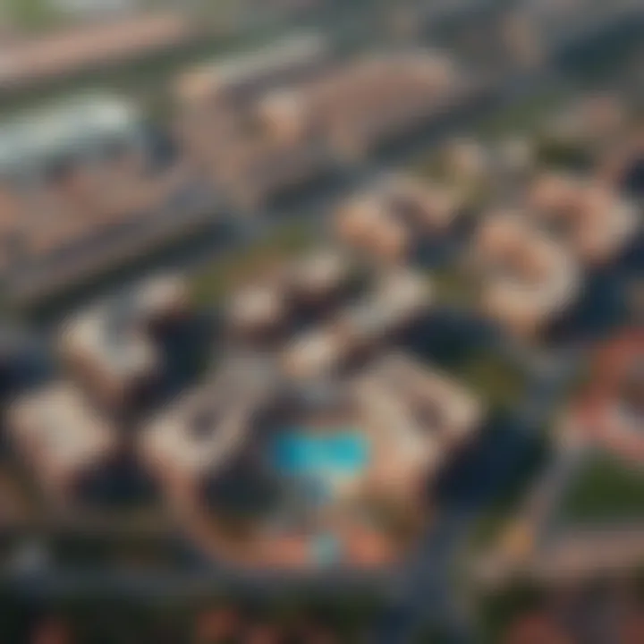 Aerial Overview of Damac Lincoln Park Aerial view of Damac Lincoln Park showcasing its layout and surroundings