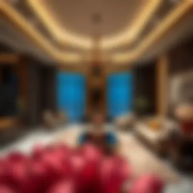 Lavish Living Room in Dream Tower II Luxurious living room interior in Dream Tower II