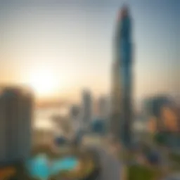 Panoramic view of Dream Tower II showcasing its architectural elegance